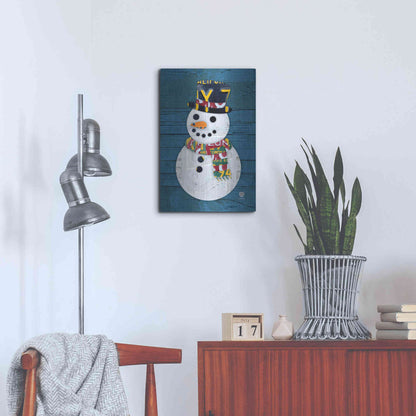 Luxe Metal Art 'Snowman' by Design Turnpike, Metal Wall Art,16x24