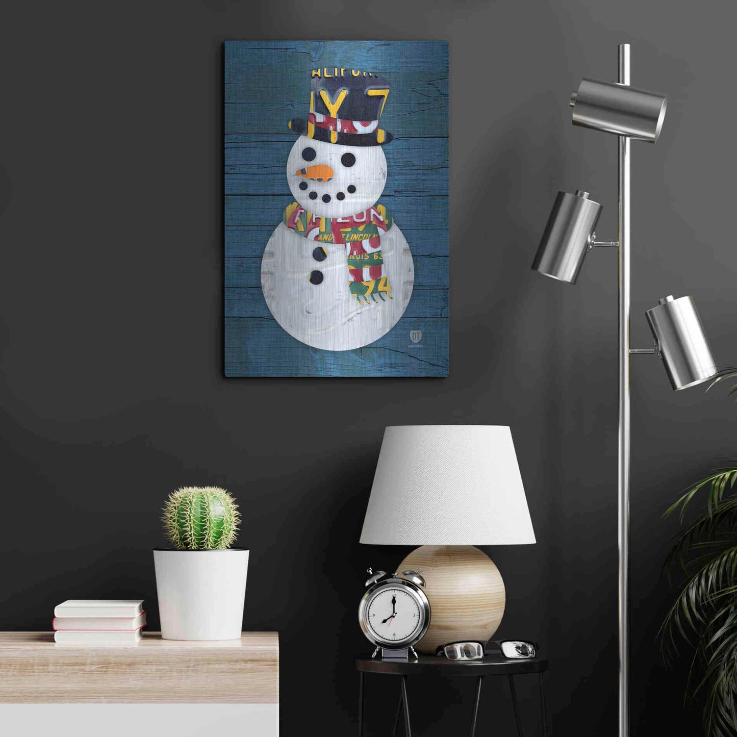 Luxe Metal Art 'Snowman' by Design Turnpike, Metal Wall Art,16x24