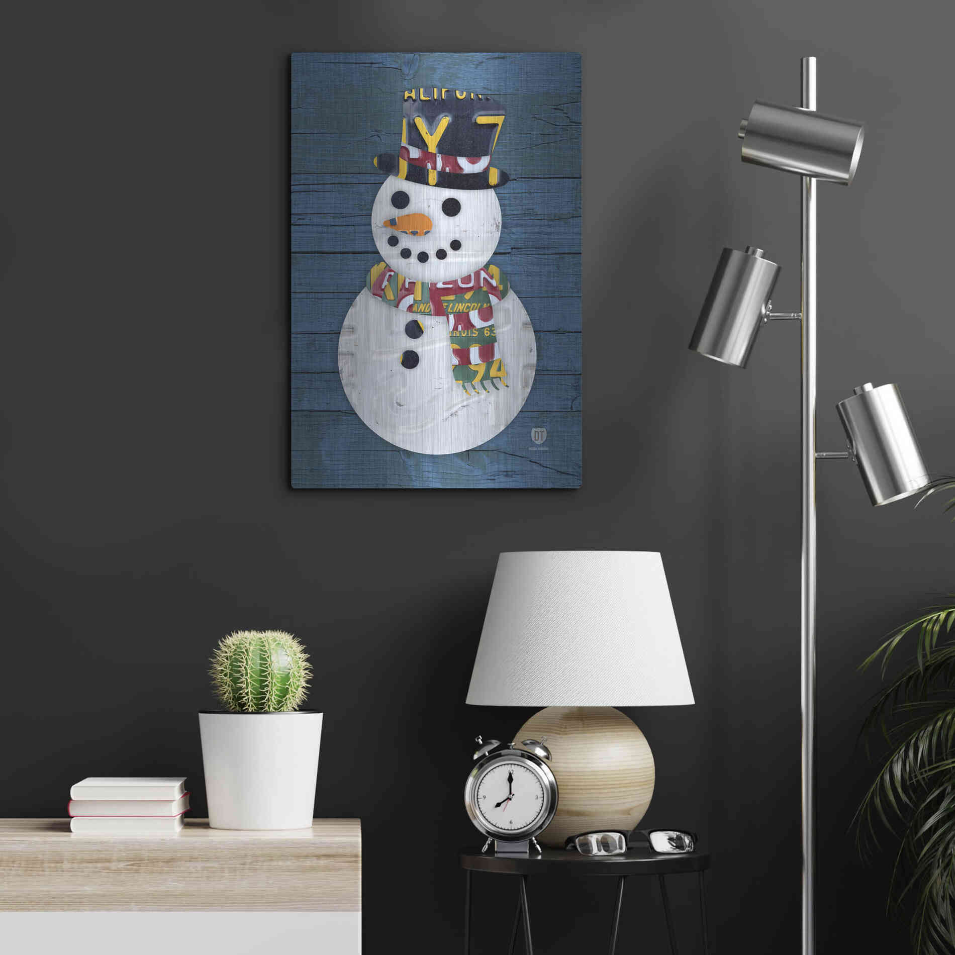 Luxe Metal Art 'Snowman' by Design Turnpike, Metal Wall Art,16x24