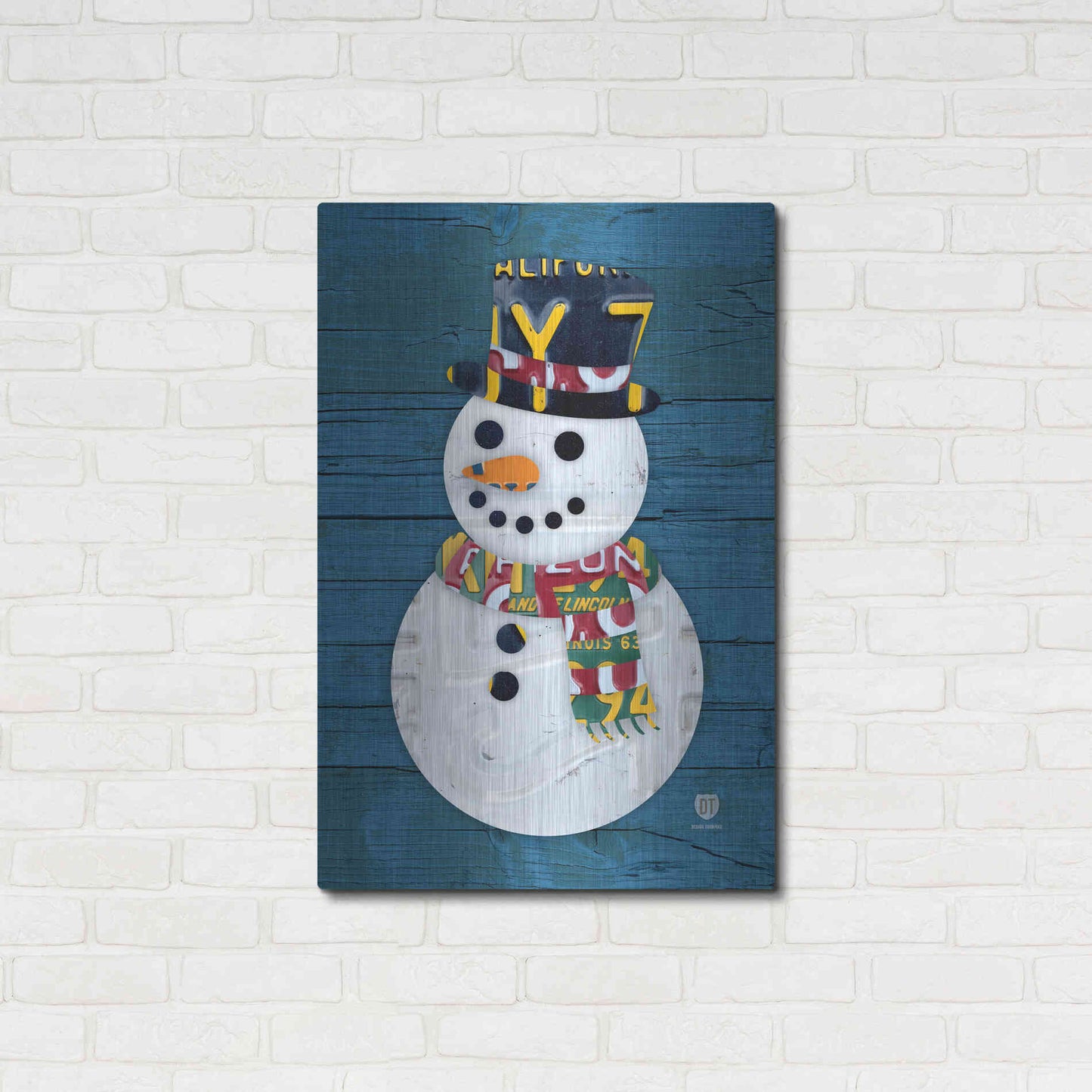 Luxe Metal Art 'Snowman' by Design Turnpike, Metal Wall Art,24x36