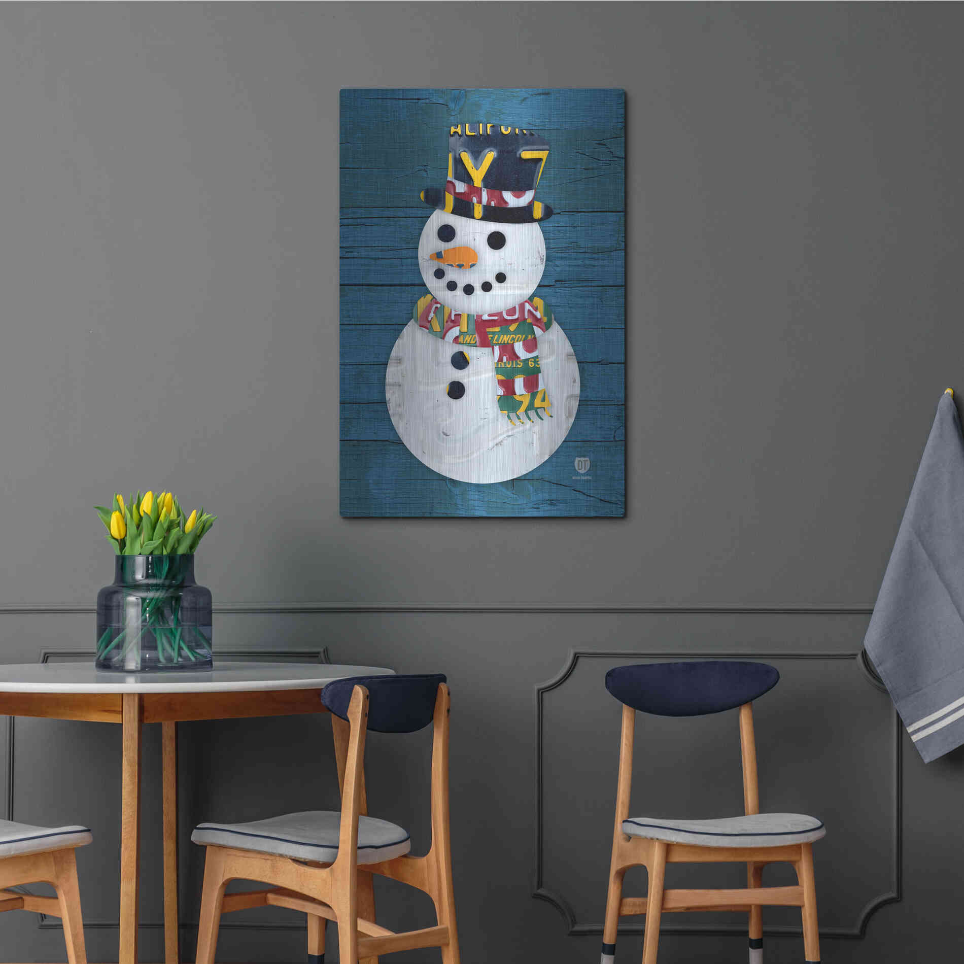 Luxe Metal Art 'Snowman' by Design Turnpike, Metal Wall Art,24x36