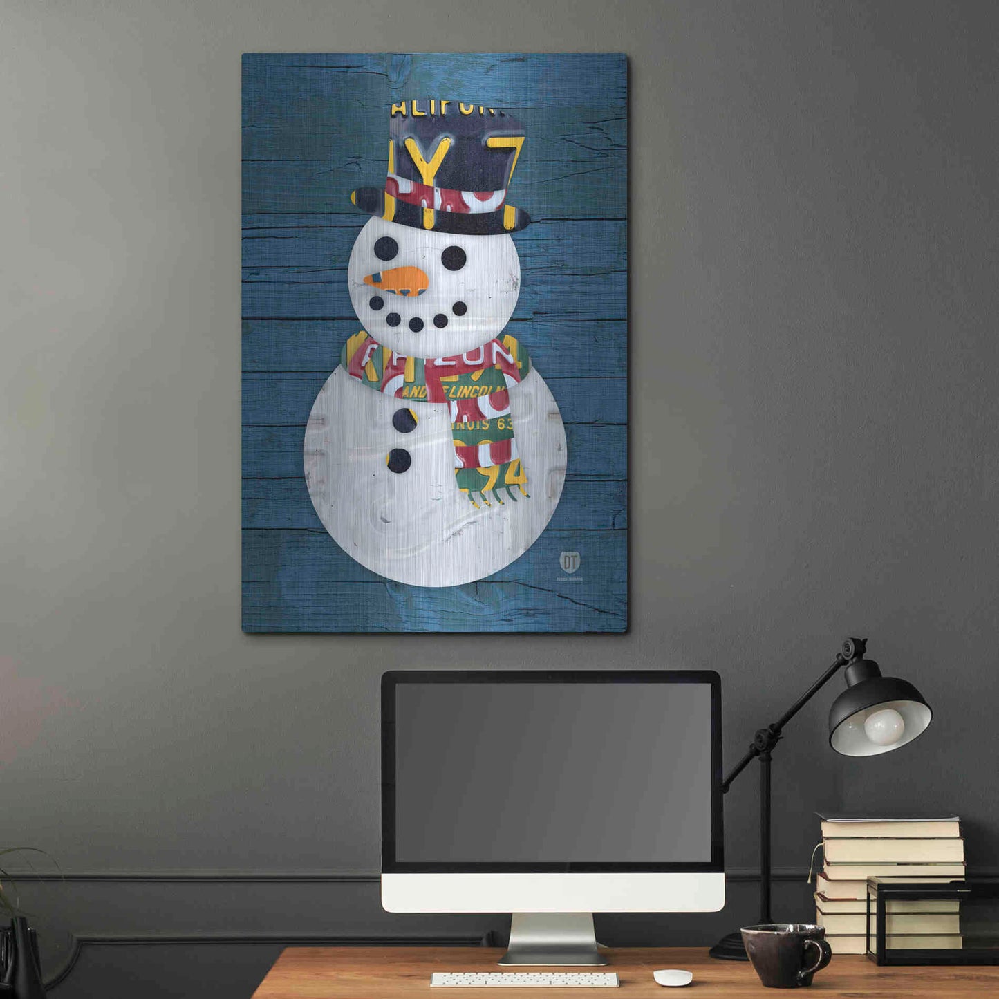 Luxe Metal Art 'Snowman' by Design Turnpike, Metal Wall Art,24x36
