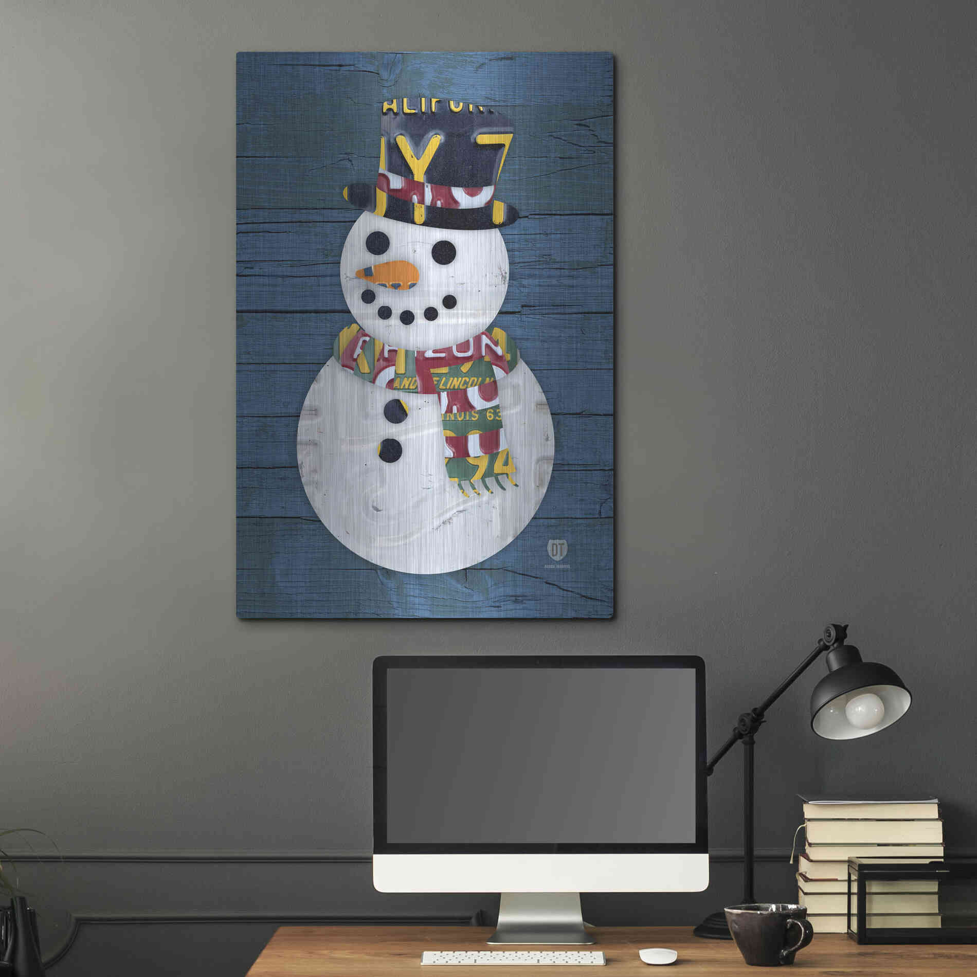 Luxe Metal Art 'Snowman' by Design Turnpike, Metal Wall Art,24x36