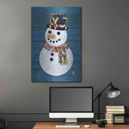 Luxe Metal Art 'Snowman' by Design Turnpike, Metal Wall Art,24x36