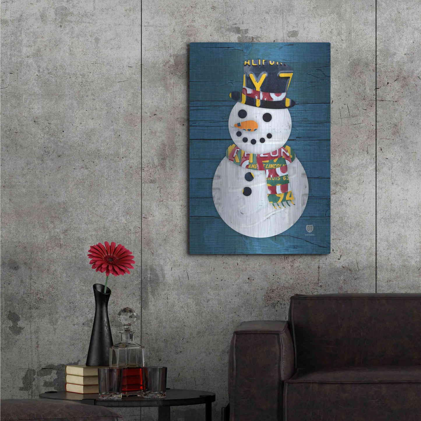 Luxe Metal Art 'Snowman' by Design Turnpike, Metal Wall Art,24x36
