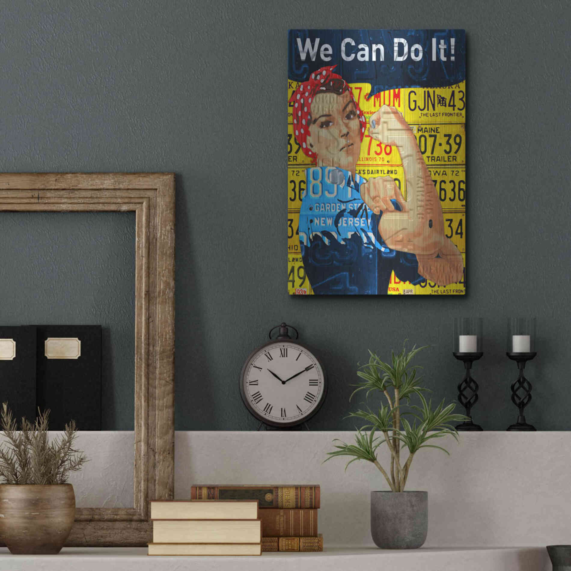 Luxe Metal Art 'Rosie' by Design Turnpike, Metal Wall Art,12x16