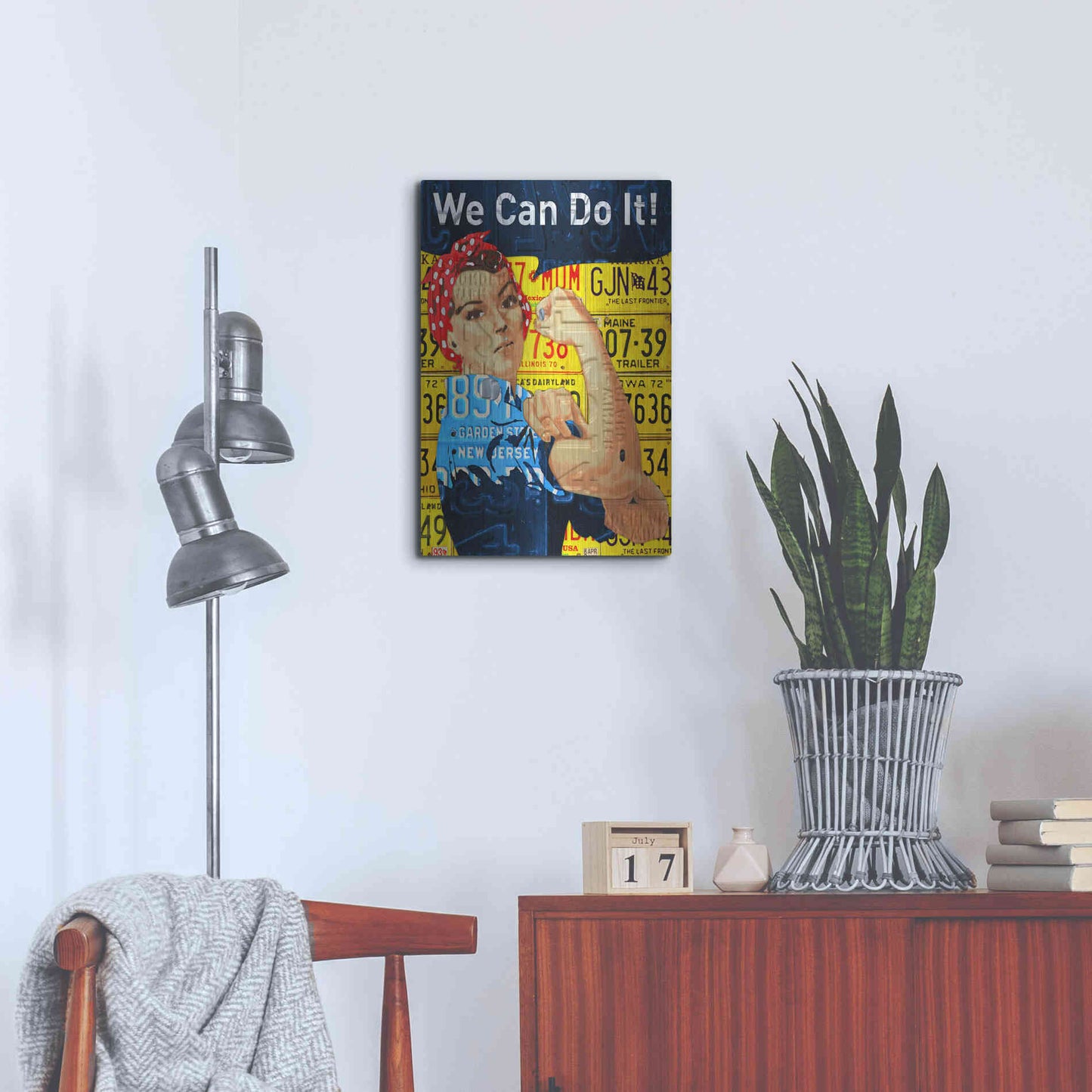 Luxe Metal Art 'Rosie' by Design Turnpike, Metal Wall Art,16x24