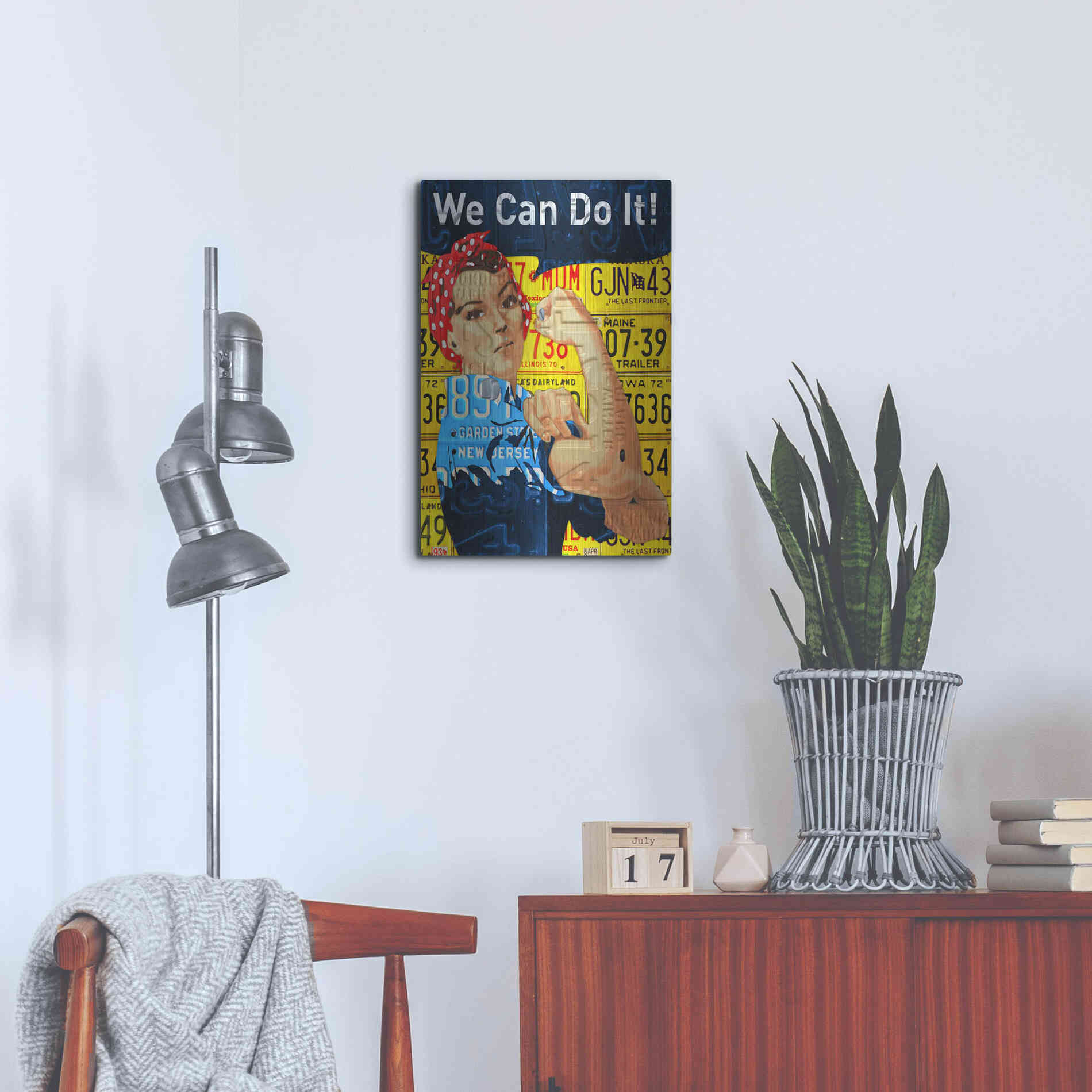 Luxe Metal Art 'Rosie' by Design Turnpike, Metal Wall Art,16x24