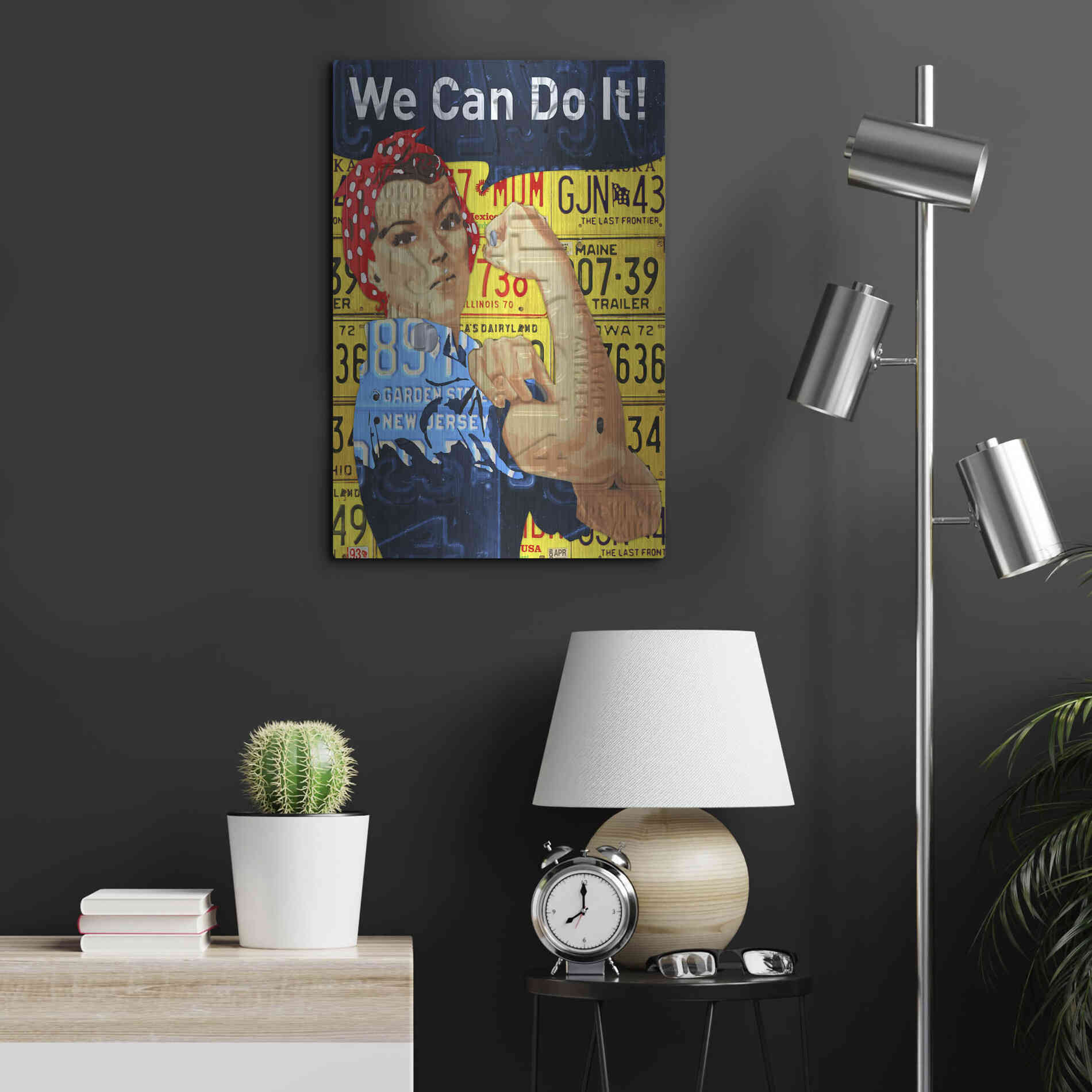 Luxe Metal Art 'Rosie' by Design Turnpike, Metal Wall Art,16x24