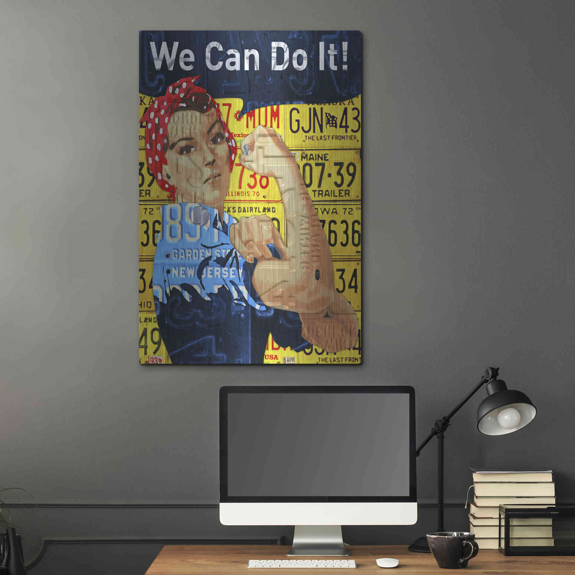 Luxe Metal Art 'Rosie' by Design Turnpike, Metal Wall Art,24x36