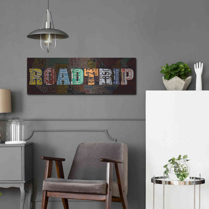 Luxe Metal Art 'Road Trip Lettering' by Design Turnpike, Metal Wall Art,36x12