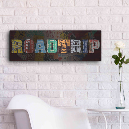 Luxe Metal Art 'Road Trip Lettering' by Design Turnpike, Metal Wall Art,36x12