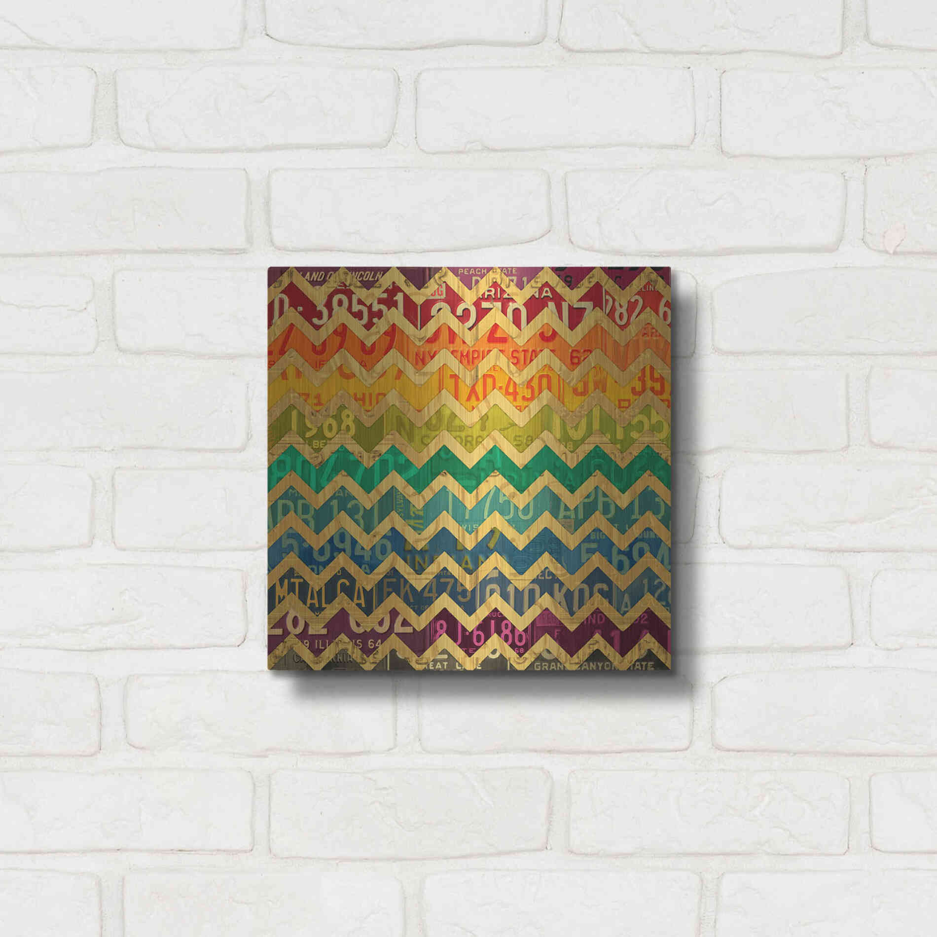 Luxe Metal Art 'Patterns In The Road 1' by Design Turnpike, Metal Wall Art,12x12
