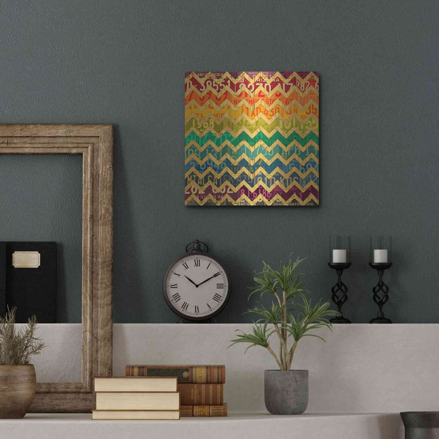Luxe Metal Art 'Patterns In The Road 1' by Design Turnpike, Metal Wall Art,12x12