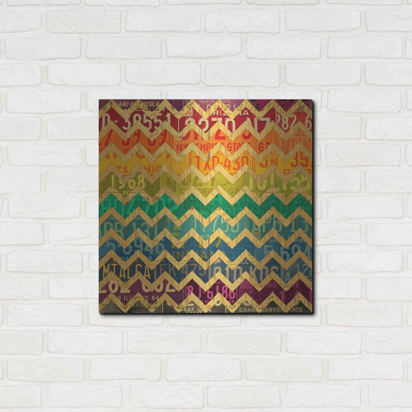 Luxe Metal Art 'Patterns In The Road 1' by Design Turnpike, Metal Wall Art,24x24