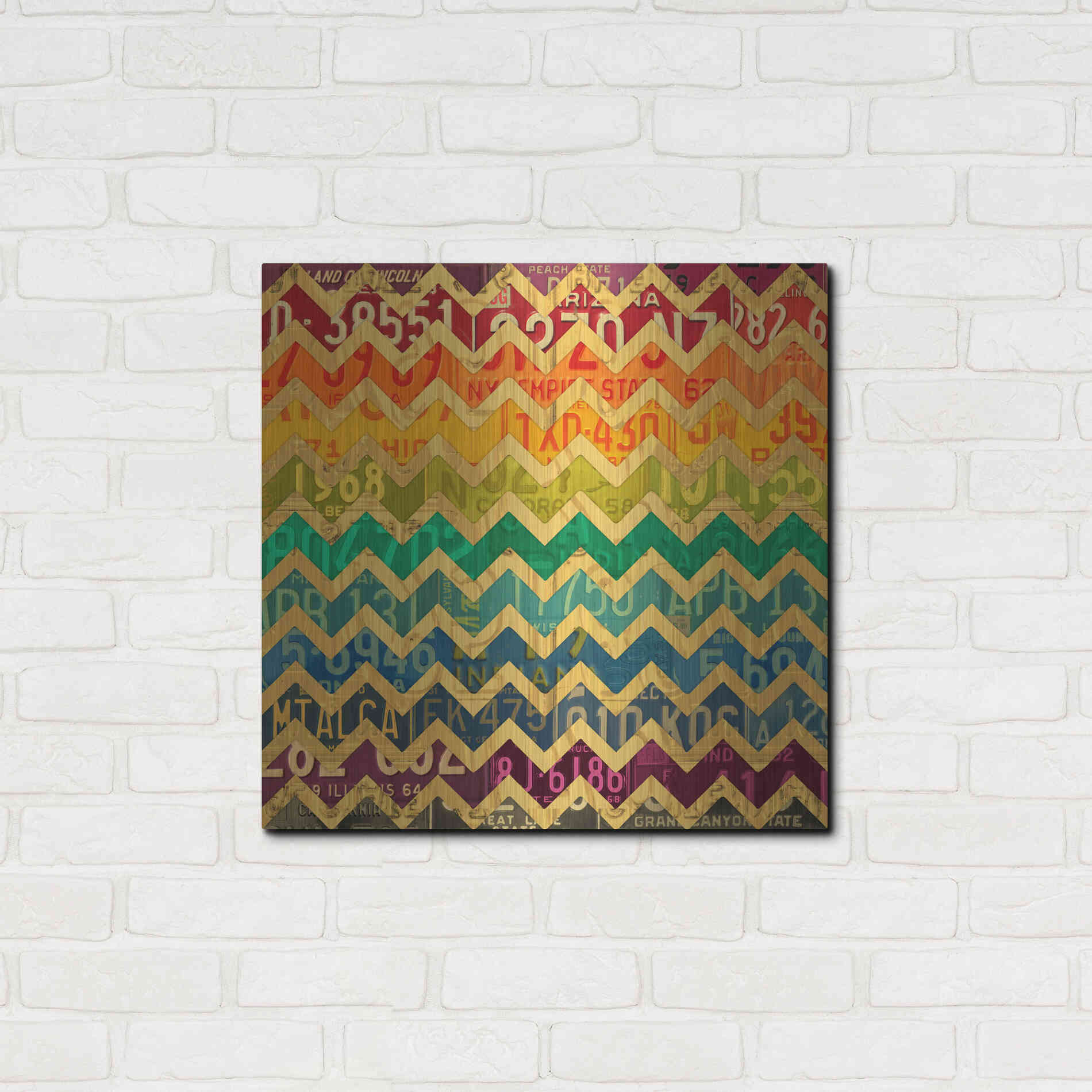 Luxe Metal Art 'Patterns In The Road 1' by Design Turnpike, Metal Wall Art,24x24