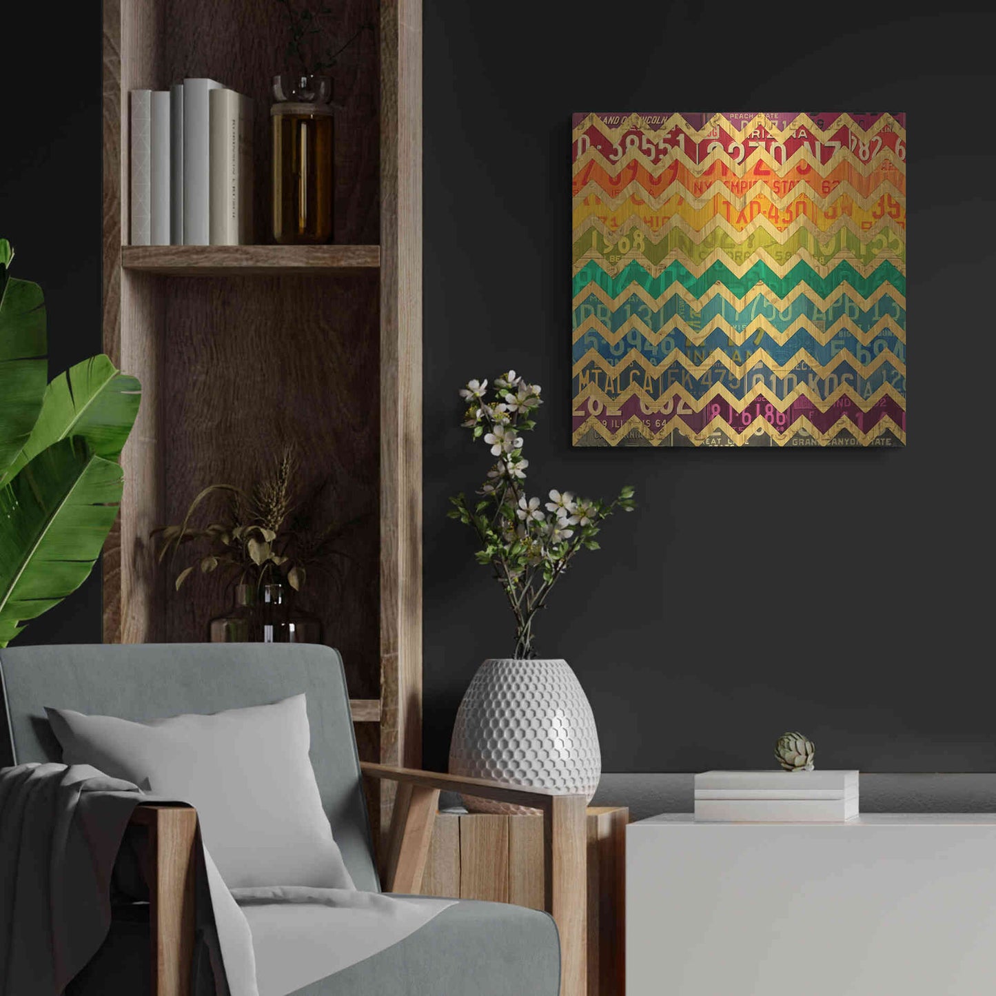 Luxe Metal Art 'Patterns In The Road 1' by Design Turnpike, Metal Wall Art,24x24