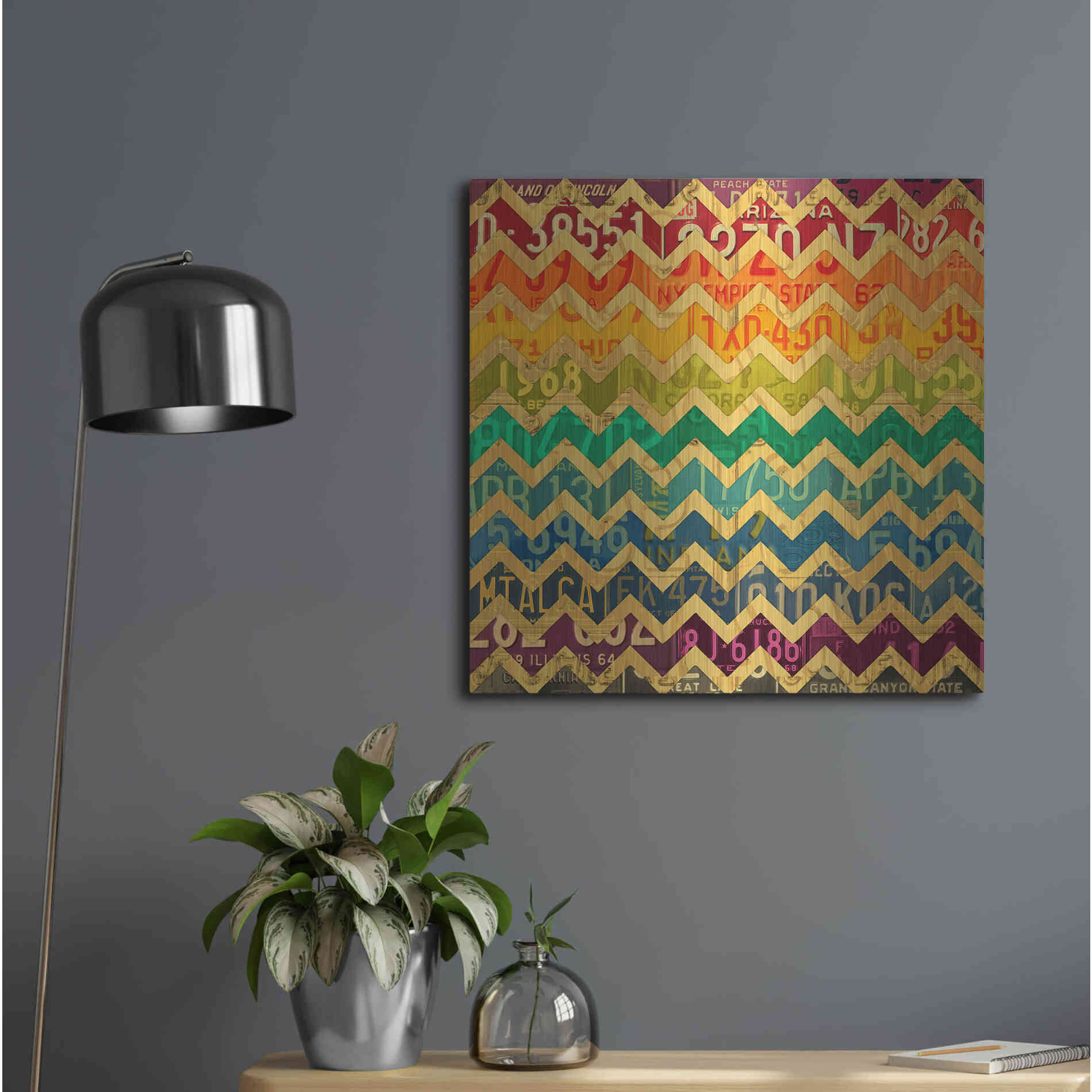 Luxe Metal Art 'Patterns In The Road 1' by Design Turnpike, Metal Wall Art,24x24