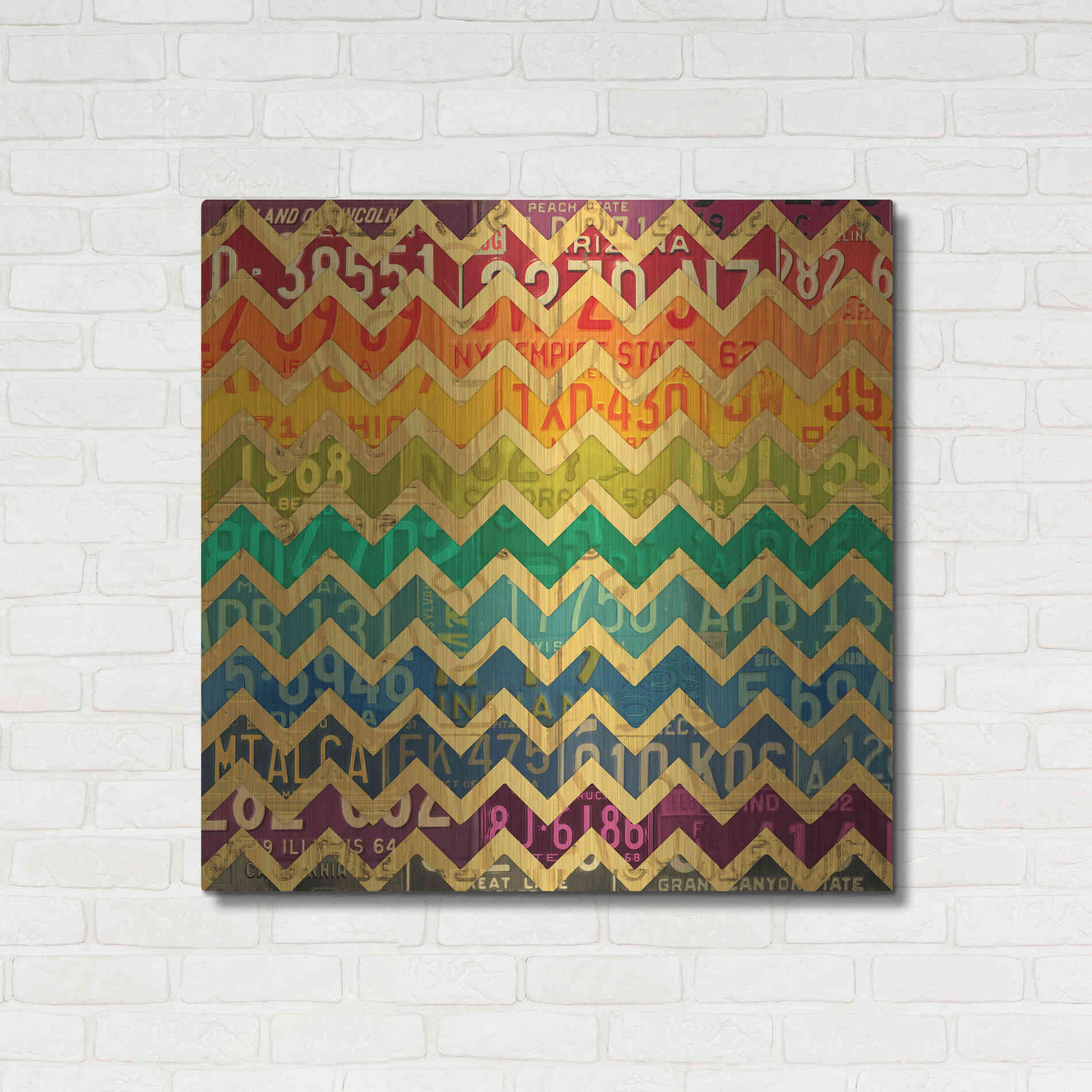 Luxe Metal Art 'Patterns In The Road 1' by Design Turnpike, Metal Wall Art,36x36