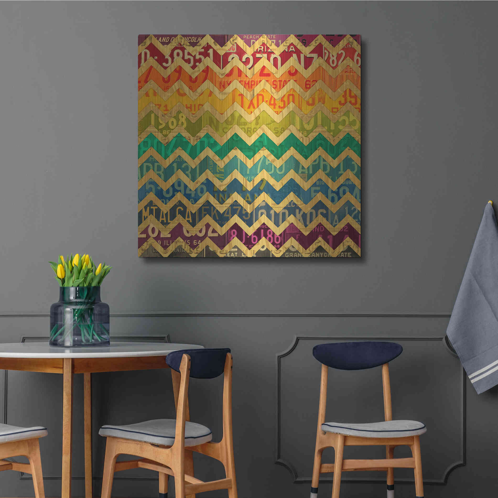 Luxe Metal Art 'Patterns In The Road 1' by Design Turnpike, Metal Wall Art,36x36