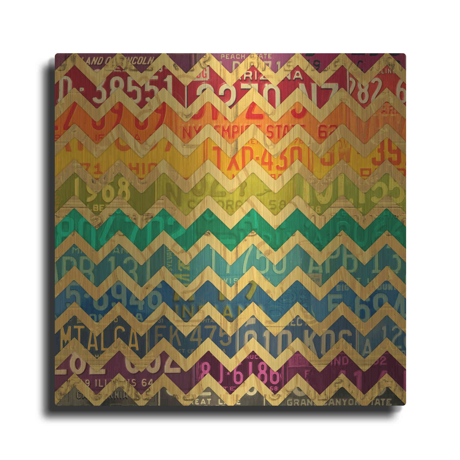 Luxe Metal Art 'Patterns In The Road 1' by Design Turnpike, Metal Wall Art