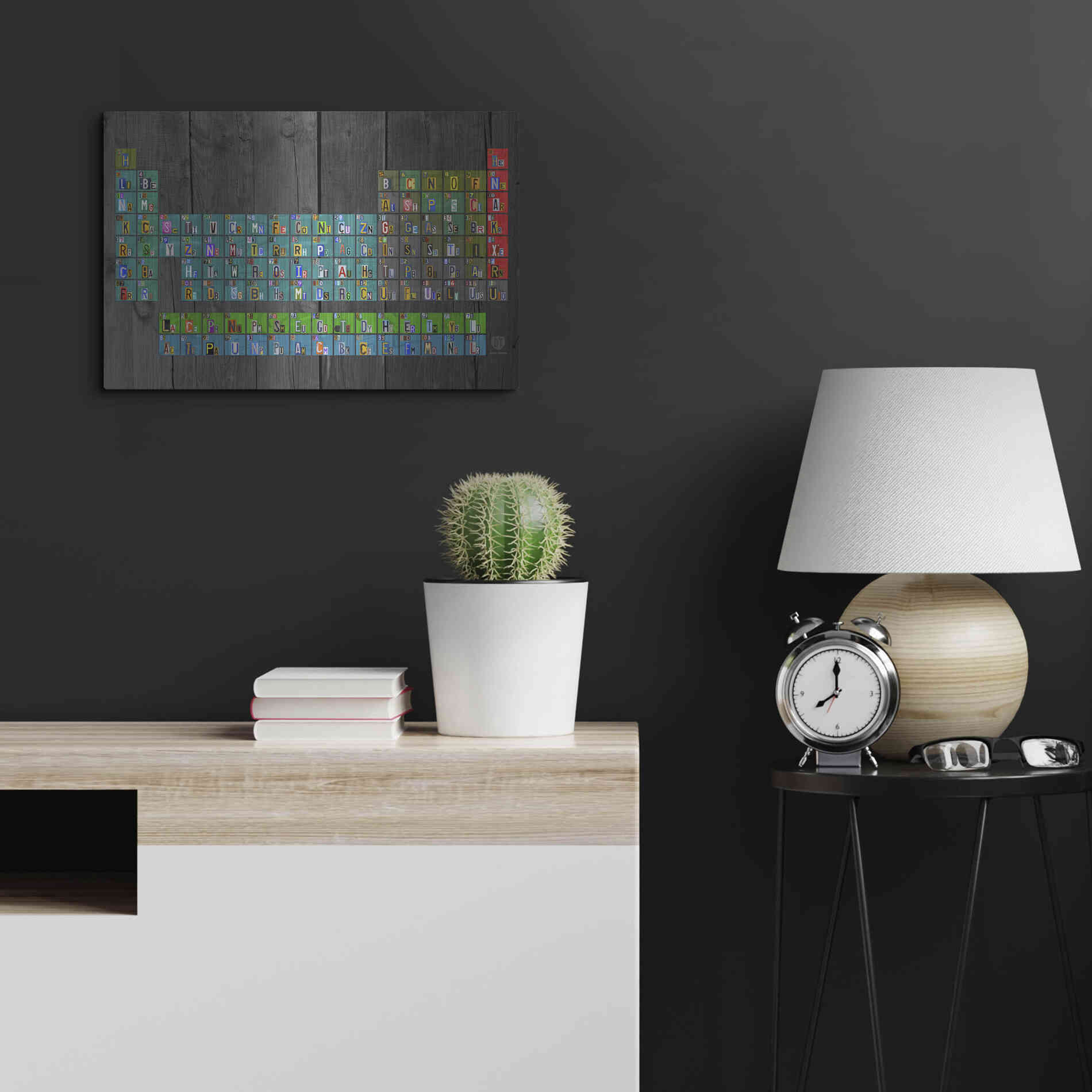 Luxe Metal Art 'License Plate - Periodic Table' by Design Turnpike, Metal Wall Art,24x16