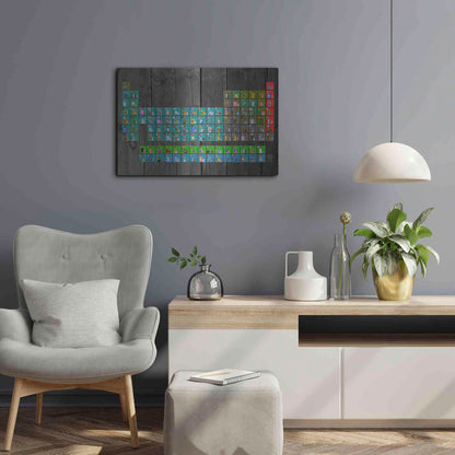 Luxe Metal Art 'License Plate - Periodic Table' by Design Turnpike, Metal Wall Art,24x16
