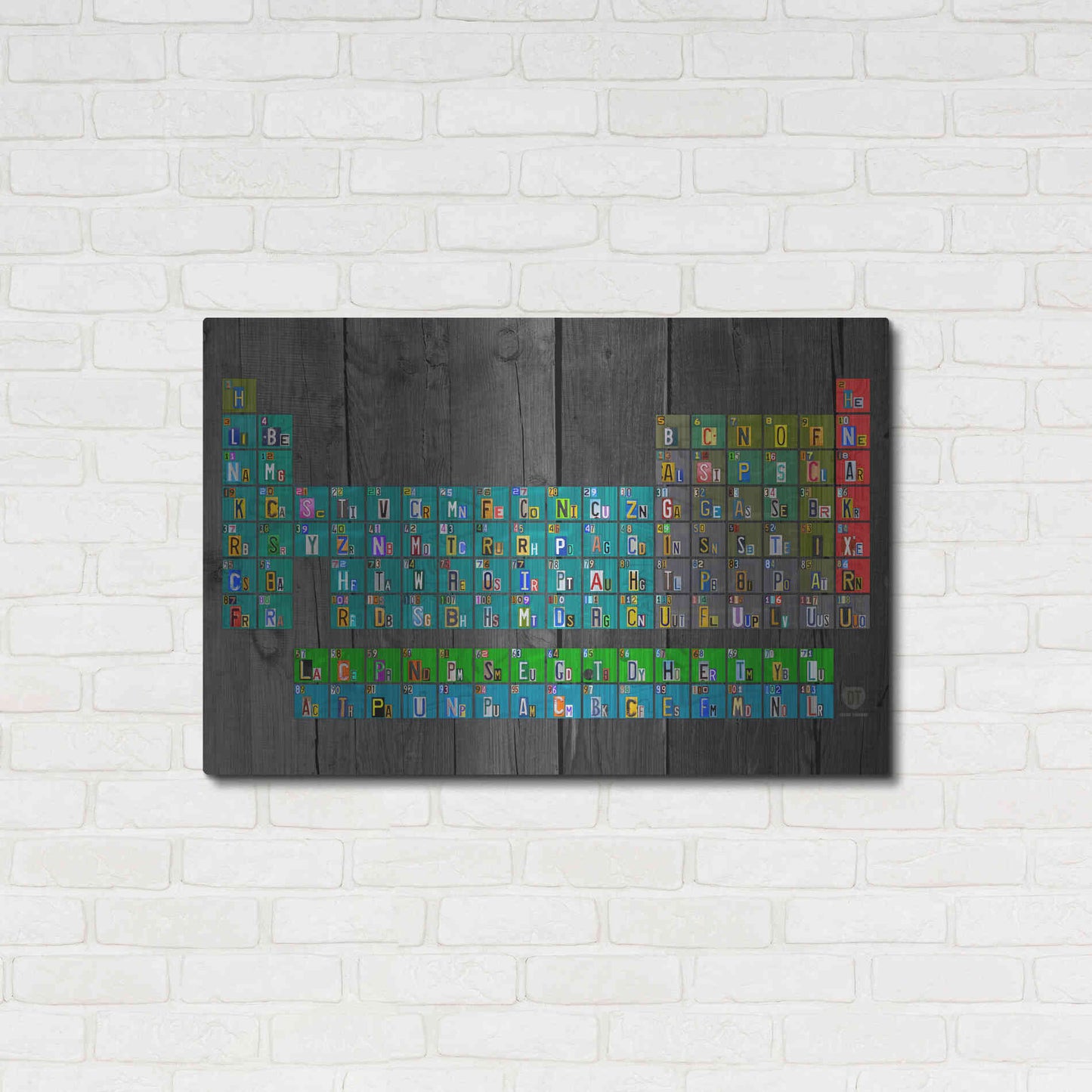 Luxe Metal Art 'License Plate - Periodic Table' by Design Turnpike, Metal Wall Art,36x24