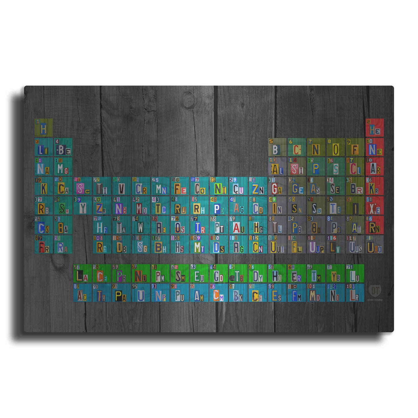 Luxe Metal Art 'License Plate - Periodic Table' by Design Turnpike, Metal Wall Art