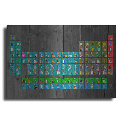 Luxe Metal Art 'License Plate - Periodic Table' by Design Turnpike, Metal Wall Art