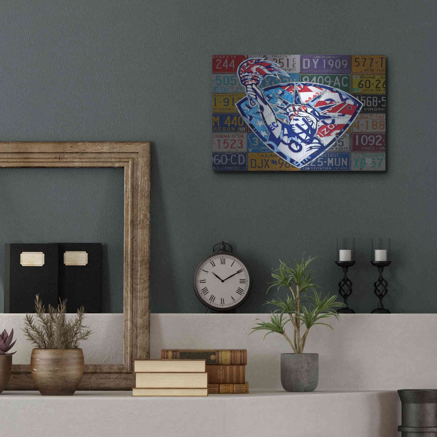Luxe Metal Art 'Liberty' by Design Turnpike, Metal Wall Art,16x12