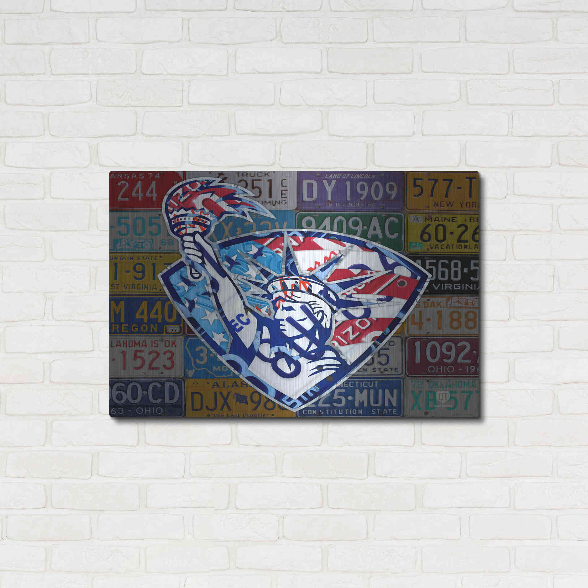 Luxe Metal Art 'Liberty' by Design Turnpike, Metal Wall Art,36x24