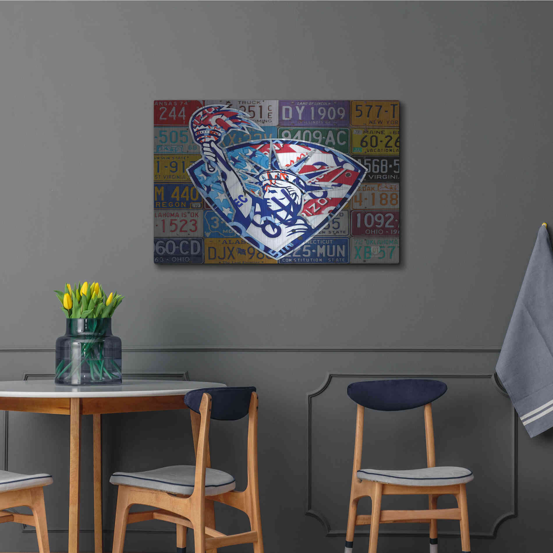 Luxe Metal Art 'Liberty' by Design Turnpike, Metal Wall Art,36x24