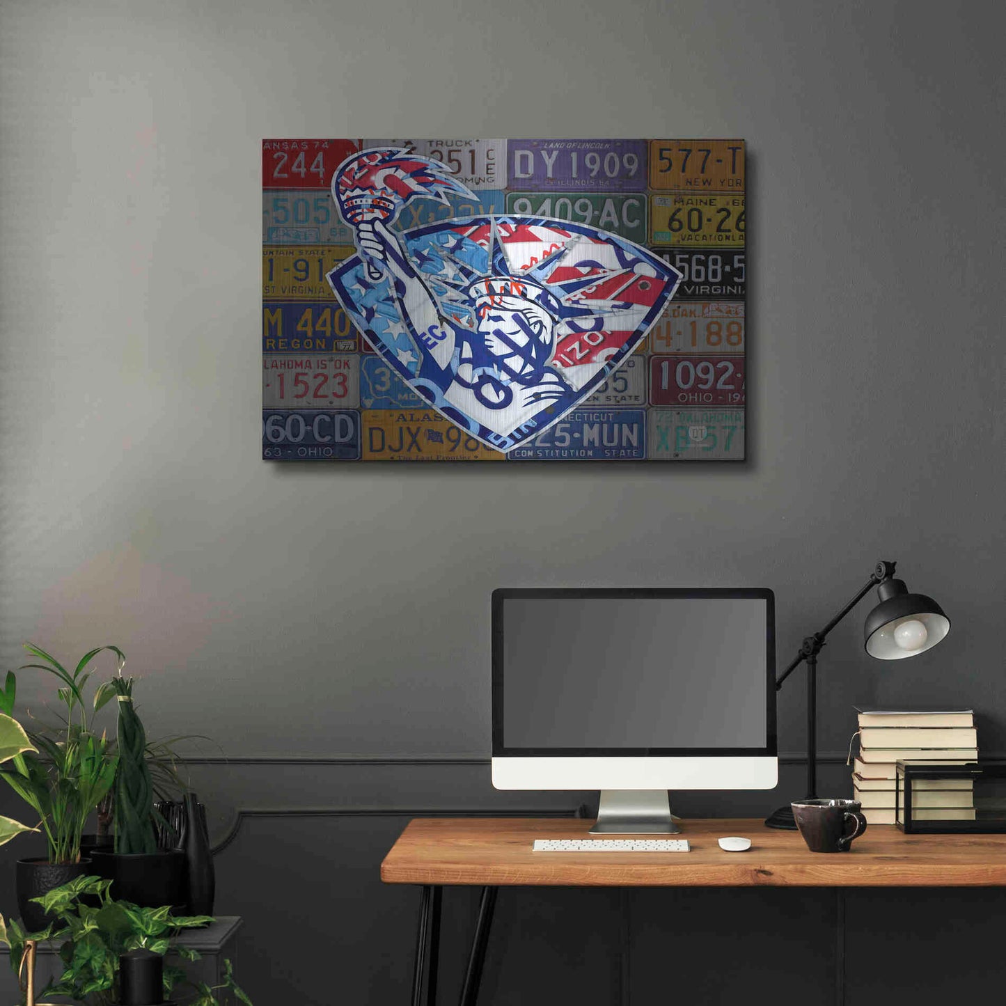 Luxe Metal Art 'Liberty' by Design Turnpike, Metal Wall Art,36x24