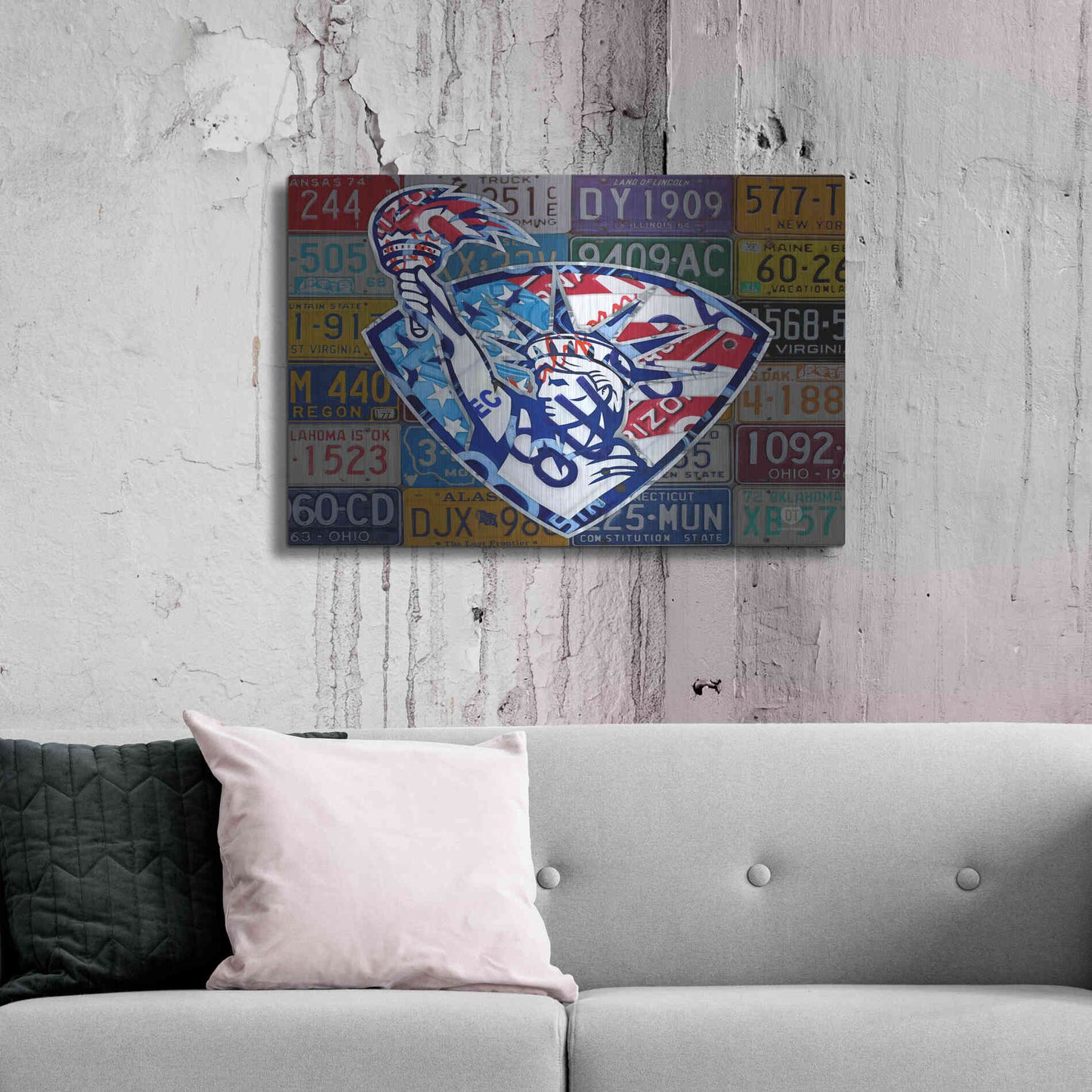 Luxe Metal Art 'Liberty' by Design Turnpike, Metal Wall Art,36x24