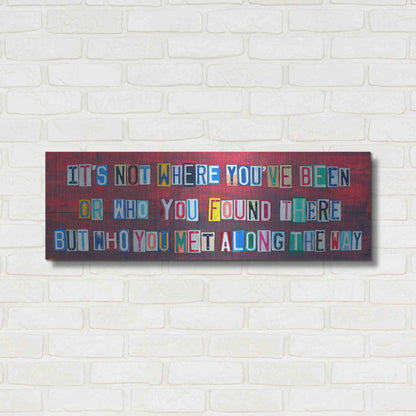 Luxe Metal Art 'Its Not Where You've Been' by Design Turnpike, Metal Wall Art,36x12
