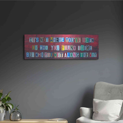Luxe Metal Art 'Its Not Where You've Been' by Design Turnpike, Metal Wall Art,36x12