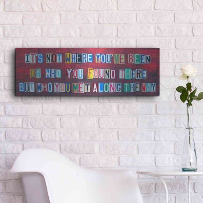 Luxe Metal Art 'Its Not Where You've Been' by Design Turnpike, Metal Wall Art,36x12