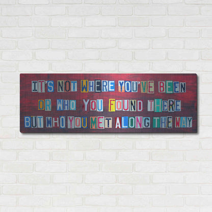 Luxe Metal Art 'Its Not Where You've Been' by Design Turnpike, Metal Wall Art,48x16