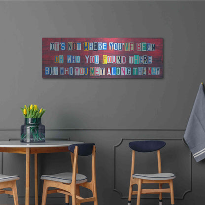 Luxe Metal Art 'Its Not Where You've Been' by Design Turnpike, Metal Wall Art,48x16