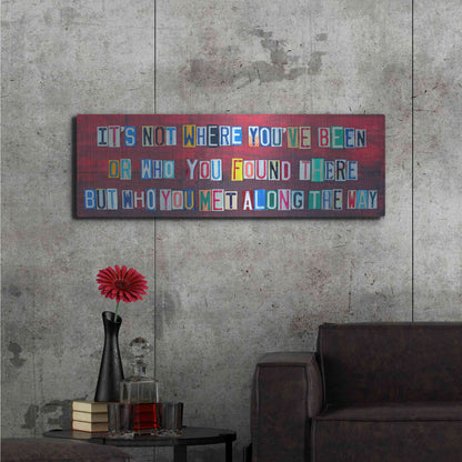 Luxe Metal Art 'Its Not Where You've Been' by Design Turnpike, Metal Wall Art,48x16