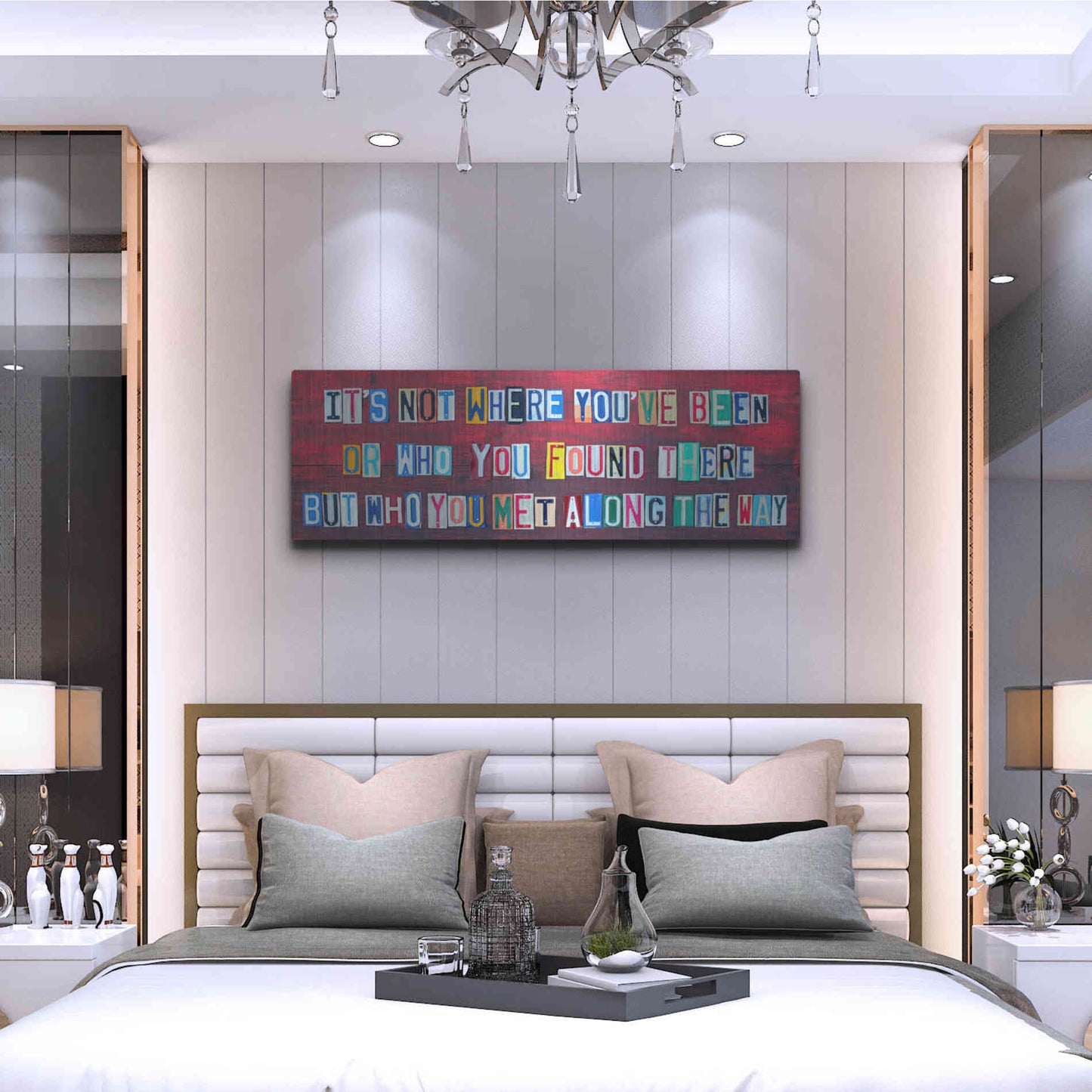 Luxe Metal Art 'Its Not Where You've Been' by Design Turnpike, Metal Wall Art,48x16