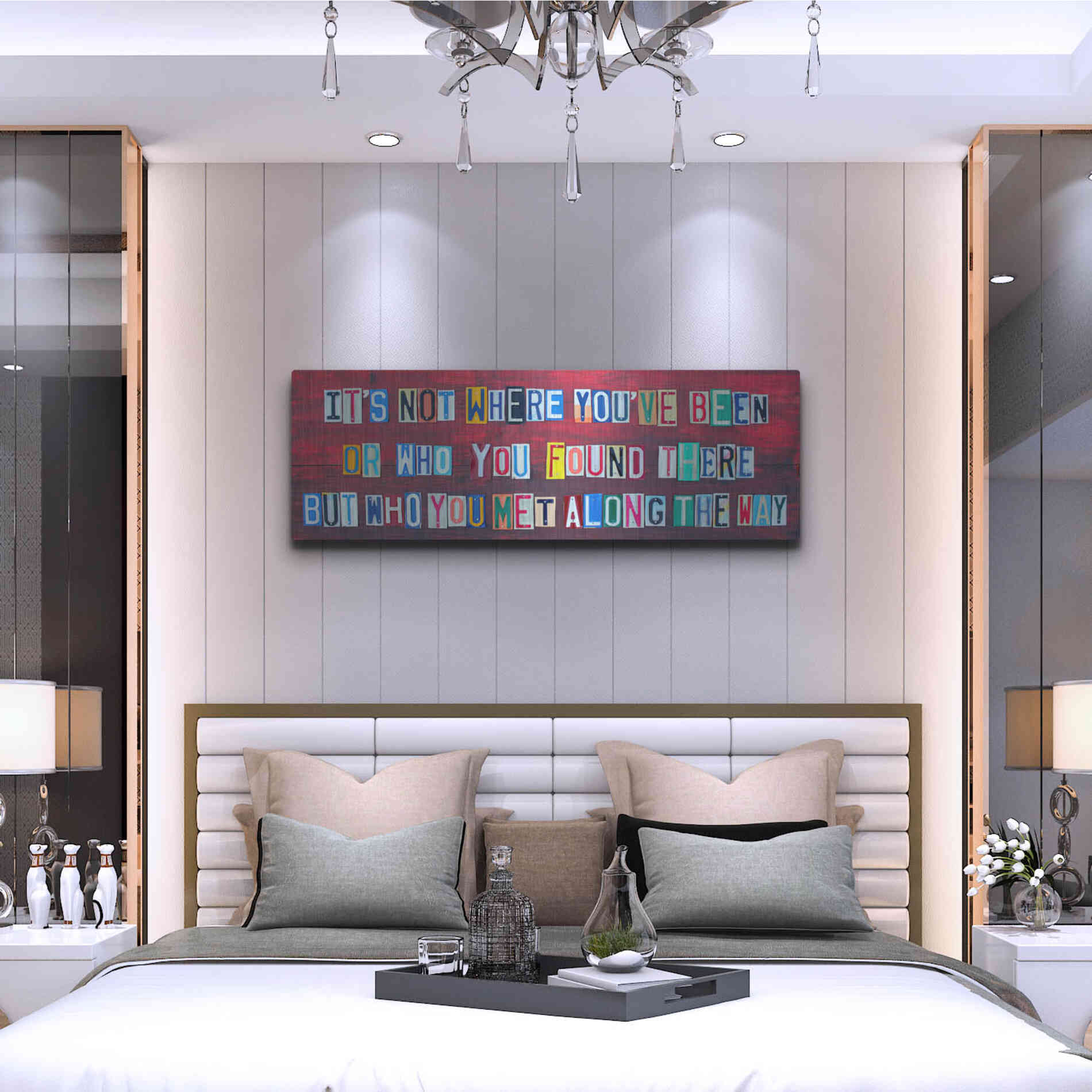 Luxe Metal Art 'Its Not Where You've Been' by Design Turnpike, Metal Wall Art,48x16