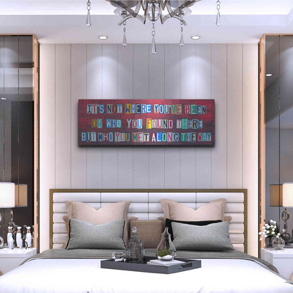 Luxe Metal Art 'Its Not Where You've Been' by Design Turnpike, Metal Wall Art,48x16