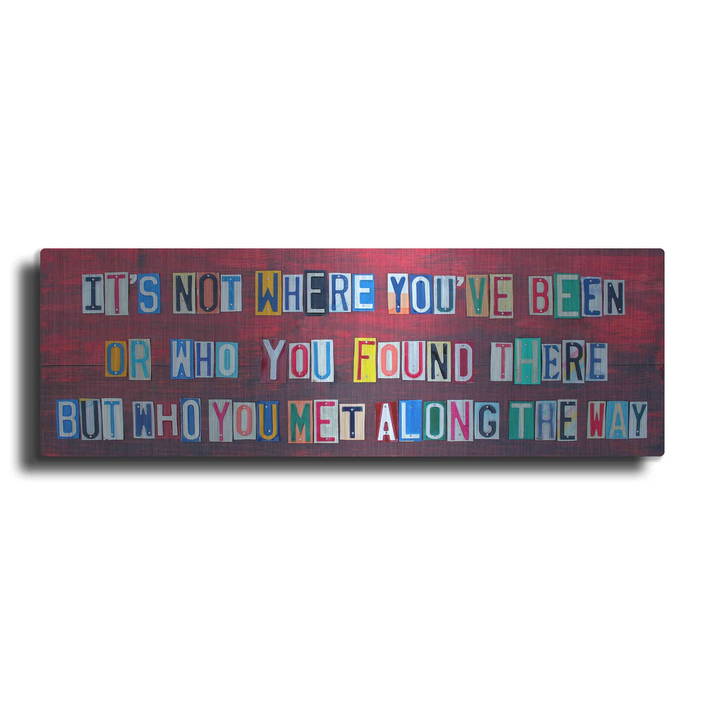Luxe Metal Art 'Its Not Where You've Been' by Design Turnpike, Metal Wall Art