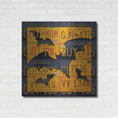 Luxe Metal Art 'Halloween Bats' by Design Turnpike, Metal Wall Art,36x36