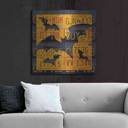 Luxe Metal Art 'Halloween Bats' by Design Turnpike, Metal Wall Art,36x36