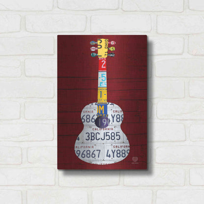 Luxe Metal Art 'Guitar 1' by Design Turnpike, Metal Wall Art,12x16