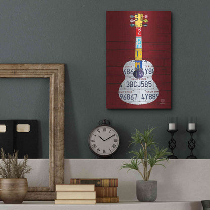 Luxe Metal Art 'Guitar 1' by Design Turnpike, Metal Wall Art,12x16