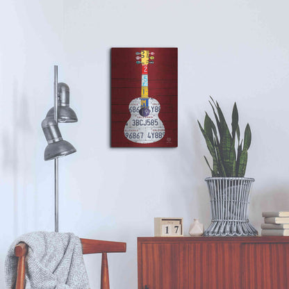 Luxe Metal Art 'Guitar 1' by Design Turnpike, Metal Wall Art,16x24